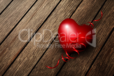 Heart On A Wood Board