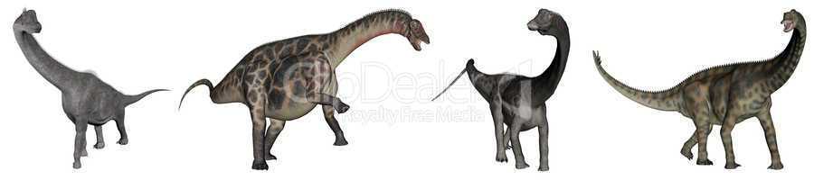 Jurassic sauropod dinosaurs - 3D render