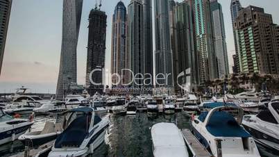 time lapse skyscraper at Dubai