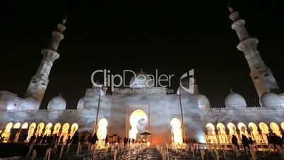 Sheikh Zayed Grand Mosque Abu Dhabi UAE, night
