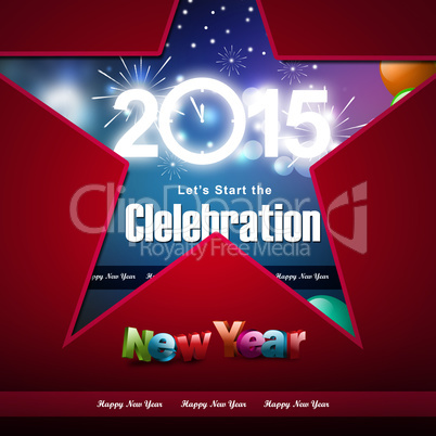 Happy New Year 2015 celebration concept