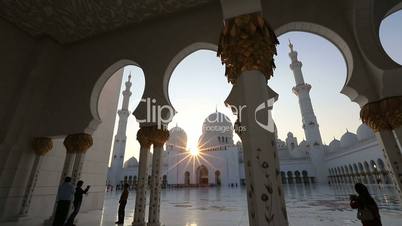 amazing sunset Sheikh Zayed Grand Mosque Abu Dhabi UAE