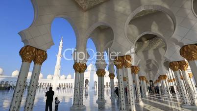 time lapse Sheikh Zayed Grand Mosque Abu Dhabi UAE