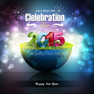 Happy New Year 2015 celebration concept