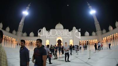 time lapse Sheikh Zayed Grand Mosque Abu Dhabi UAE, night