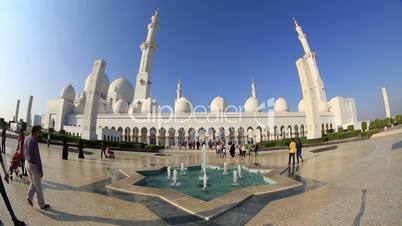 time lapse Sheikh Zayed Grand Mosque Abu Dhabi UAE