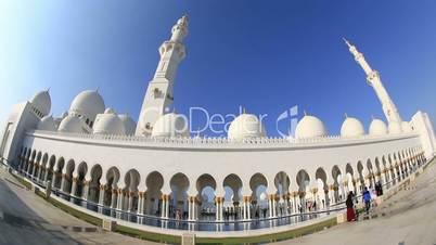 time lapse Sheikh Zayed Grand Mosque Abu Dhabi UAE