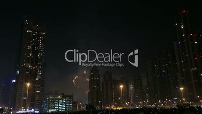 new year fireworks show at Burj khalifa in Dubai