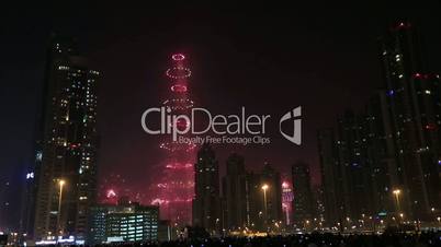 new year fireworks show at Burj khalifa in Dubai