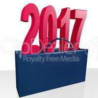 Shopping bag with year 2017