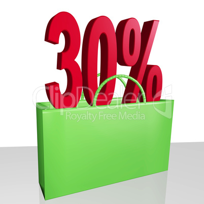 Shopping bag with percent thirty