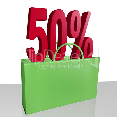 Shopping bag with percent Fifty