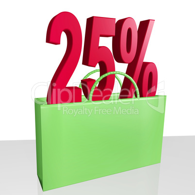 Shopping bag with percent Twenty-five