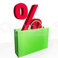 Shopping bag with percent