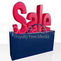 Shopping bag with word sale