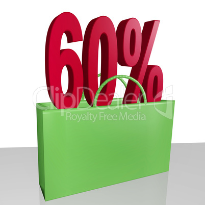 Shopping bag with percent sixty
