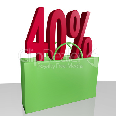 Shopping bag with percent forty