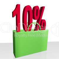 Shopping bag with percent ten