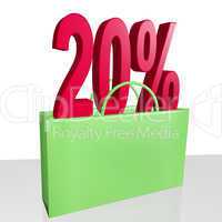 Shopping bag with percent twenty