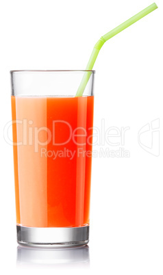 fresh grapefruit juice with a straw
