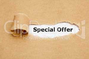 Special Offer Torn Paper
