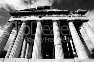 Mono front colonnade of Temple of Hephaistos