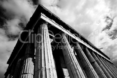 Mono corner of Temple of Hephaistos colonnade