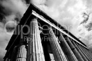 Mono corner of Temple of Hephaistos colonnade