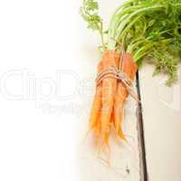 baby carrots bunch tied with rope