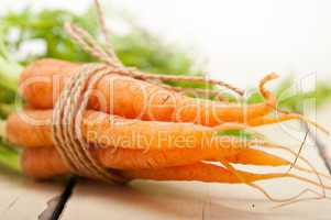 baby carrots bunch tied with rope