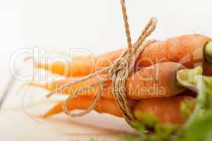 baby carrots bunch tied with rope