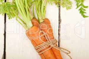 baby carrots bunch tied with rope