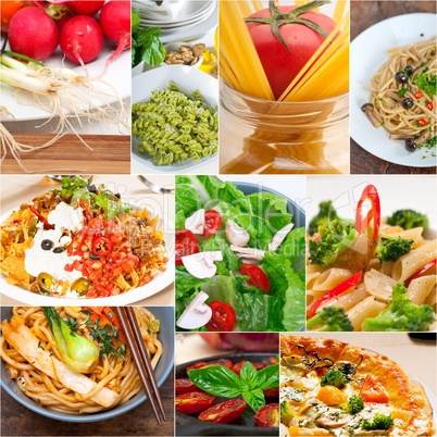 healthy Vegetarian vegan food collage