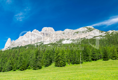 Stunning alpin landscape in summer season, Italian Dolomites