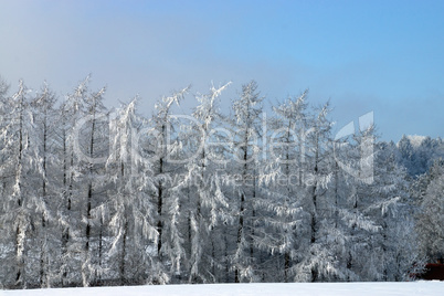 Eiszeit in Mühlberg, Bayern, Deutschland