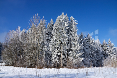 Eiszeit in Mühlberg, Bayern, Deutschland