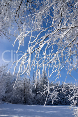 Eiszeit in Mühlberg, Bayern, Deutschland