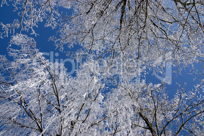 Eiszeit in Mühlberg, Bayern, Deutschland