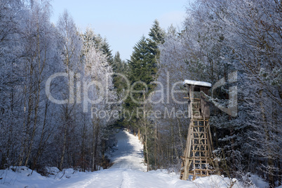 Eiszeit in Mühlberg, Bayern, Deutschland