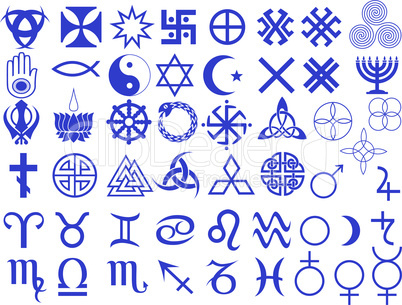 Different symbols created by mankind