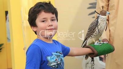 Child with bird