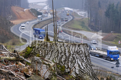 Autobahn-Baustelle