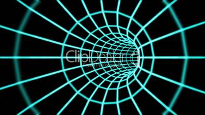 Abstract 3d tunnel from a grid. Loop.