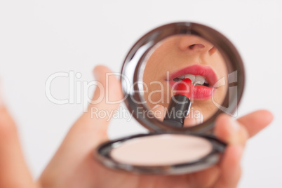 Lippen im Spiegel