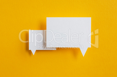 paper speech bubbles