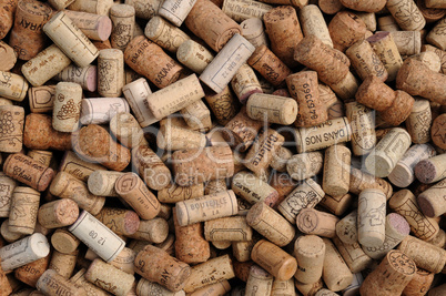 assortment of French wine corks