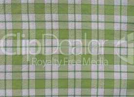 Green checkered tablecloth background