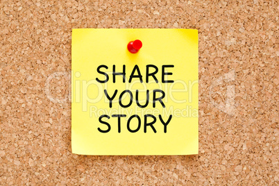 Share Your Story Post it Note