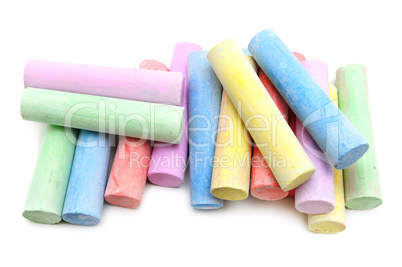 multicolored chalk