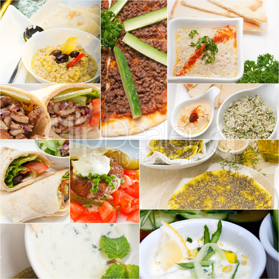 Arab middle eastern food collage